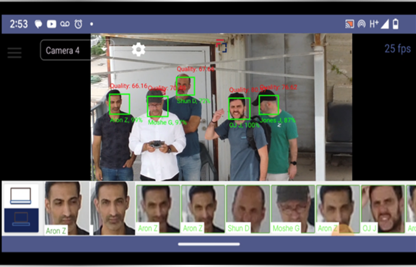 Face-Six real-time multi-face recognition software interface tracking surveillance targets